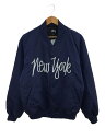 【中古】STUSSY◆スタジャン/L/ポリエステル/NVY/無地/23S115692【メンズウェア】