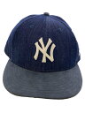 【中古】NEW ERA◆キャップ/7 1/2/コットン/NVY/メンズ【服飾雑貨他】