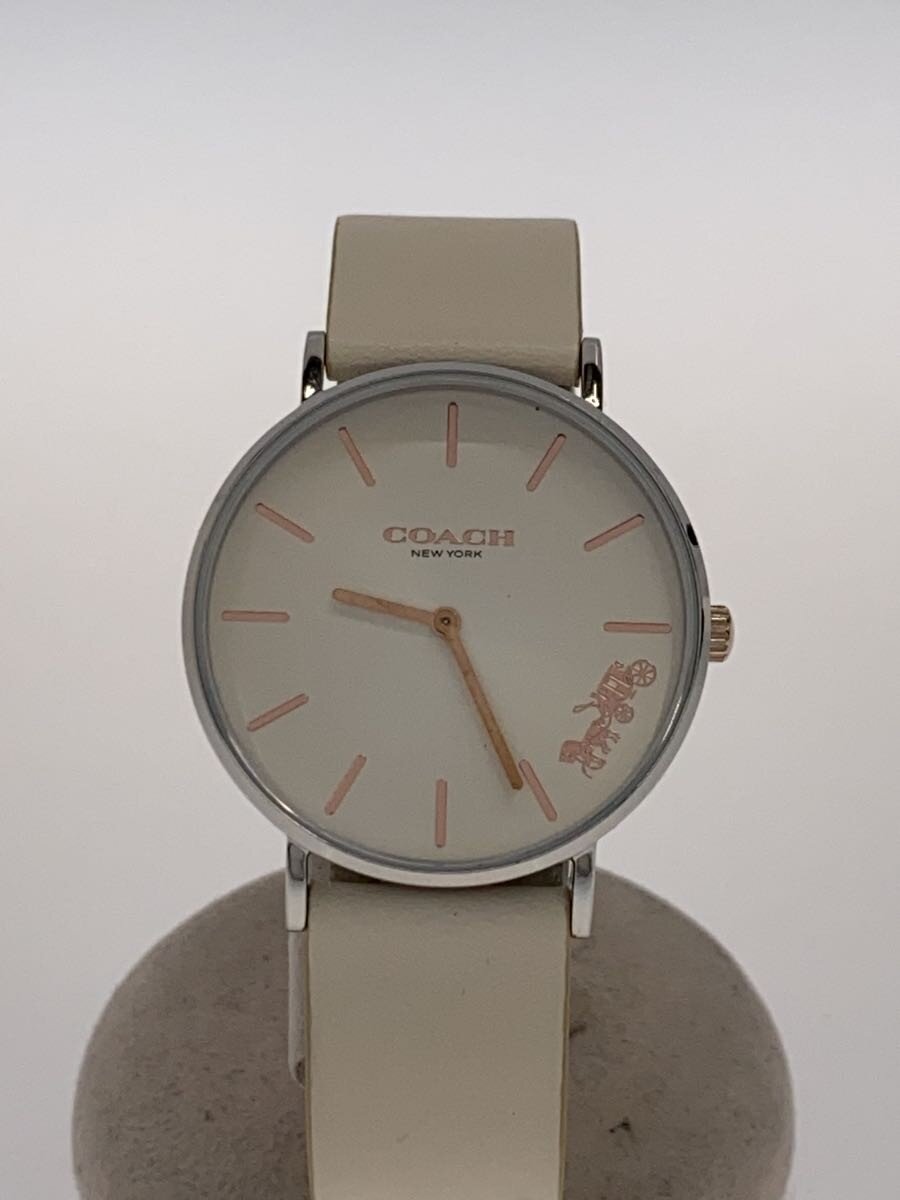 【中古】COACH◆クォーツ腕時計/アナログ/レザー/CRM/CRM/1856【服飾雑貨他】