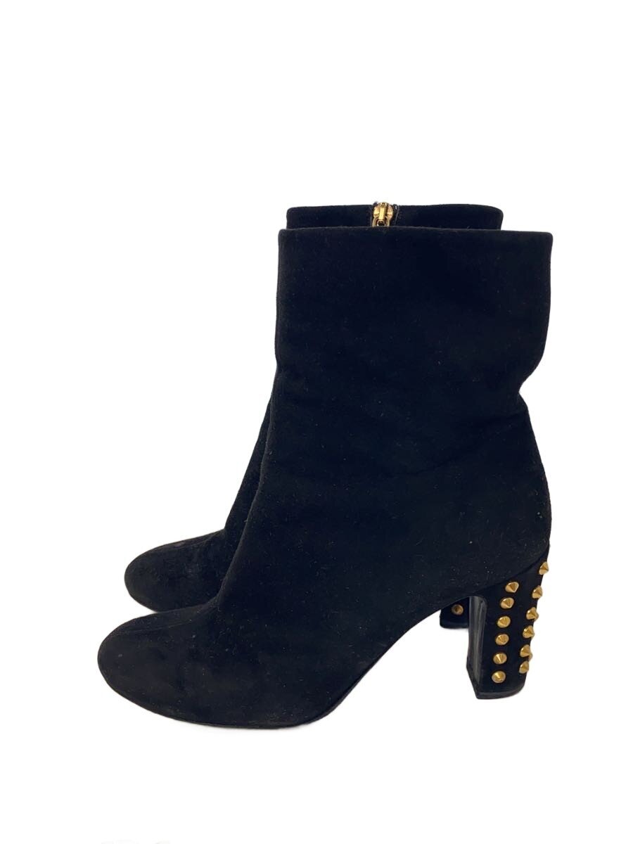 【中古】GUCCI◆ショートブーツ/36/BLK/スウェード/297200【シューズ】