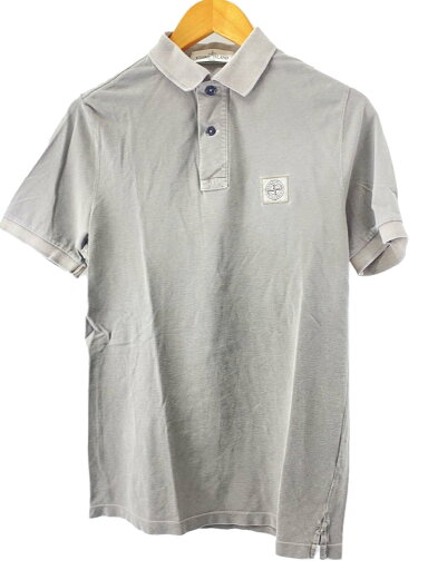 【中古】STONE ISLAND◆ポロシャツ/M/コットン/GRY/581522S67【メンズウェア】 【中古】STONE ISLAND◆ポロシャツ/M/コットン/GRY/581522S67【メンズウェア】