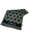【中古】GIVENCHY◆ストール/ウール/BLK/総柄/メンズ【服飾雑貨他】