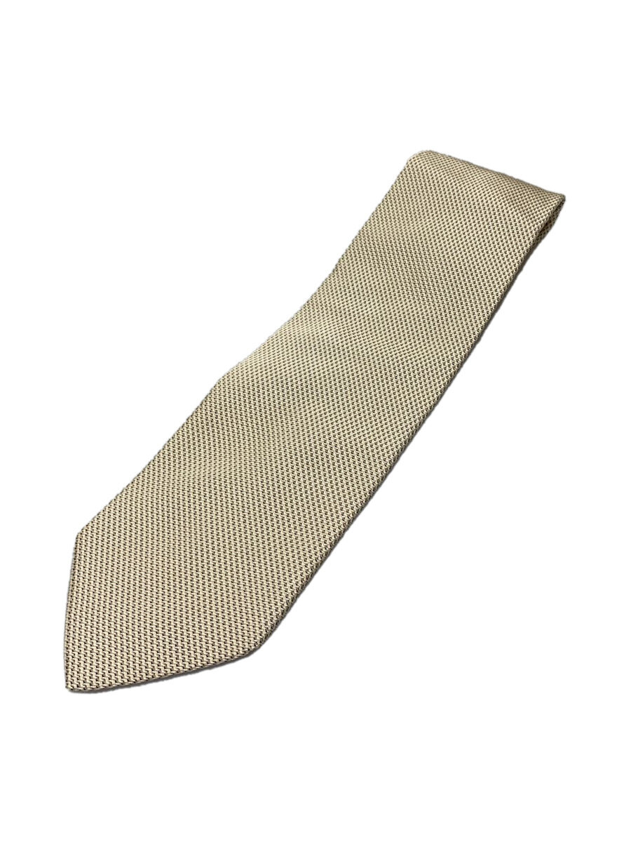 【中古】ARMANI COLLEZIONI◆アルマーニコレッツィオーニ/ネクタイ/コットン/ベージュ/総柄/メンズ【服飾雑貨他】