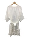 【中古】MM6◆半袖ワンピース/M/コットン/WHT/無地/S62CT0192【レディースウェア】(4)