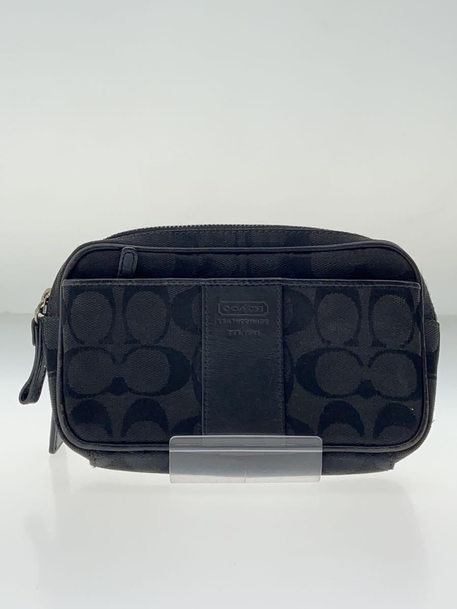 【中古】COACH◆ポーチ/--/BLK【バッグ】