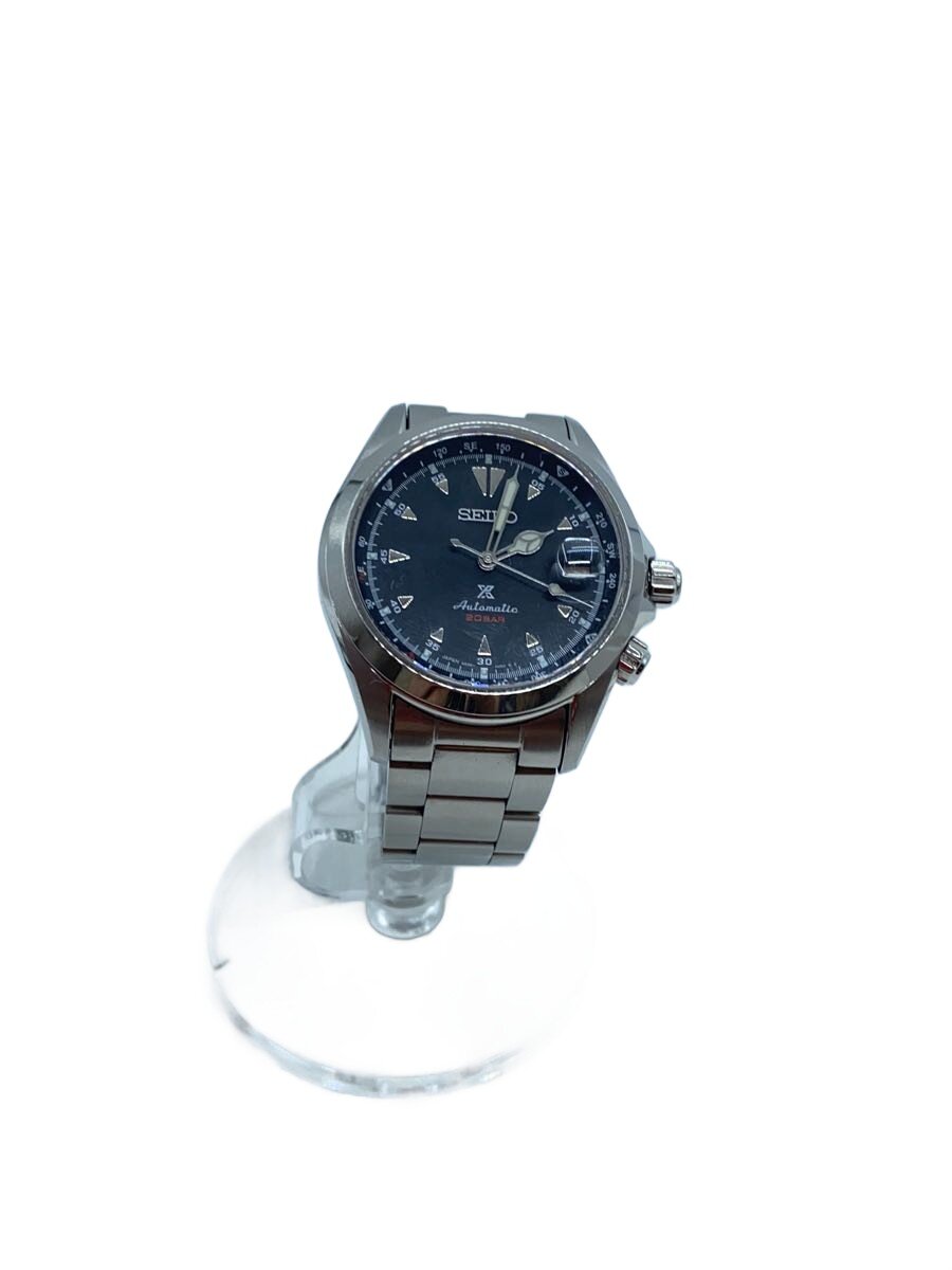 【中古】SEIKO◆PROSPEX/アルピニスト/自動巻腕時計/ステンレス/BLK/コマあり/SS/6R35-00E0//【服飾雑貨他】