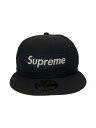 【中古】Supreme◆キャップ/7 1/4/BLK/メンズ【服飾雑貨他】