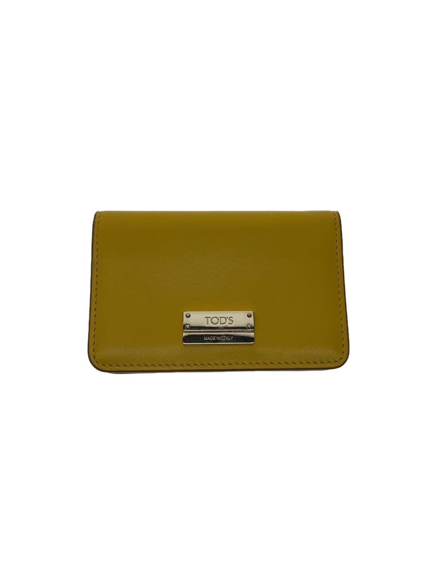 【中古】TOD’S◆2つ折り財布/レザー/YLW/無地/レディース【服飾雑貨他】
