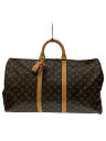 【中古】LOUIS VUITTON◆キーポル・バンドリエール55_モノグラム・キャンバス_BRW/PVC/BRW//【バッグ】