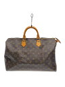 【中古】LOUIS VUITTON◆1)スピーディ40_モノグラム・キャンバス/ビニール/ブラウン/M41522/SP0992【バッグ】