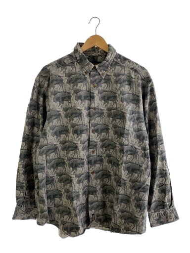 【中古】Woolrich◆長袖シャツ/--/--/GRY/アニマル【メンズウェア】 【中古】Woolrich◆長袖シャツ/--/--/GRY/アニマル【メンズウェア】