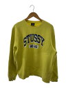 【中古】STUSSY◆WORLD TOUR CREW/スウェット/M/コットン/YLW/Z3000SAS20【メンズウェア】