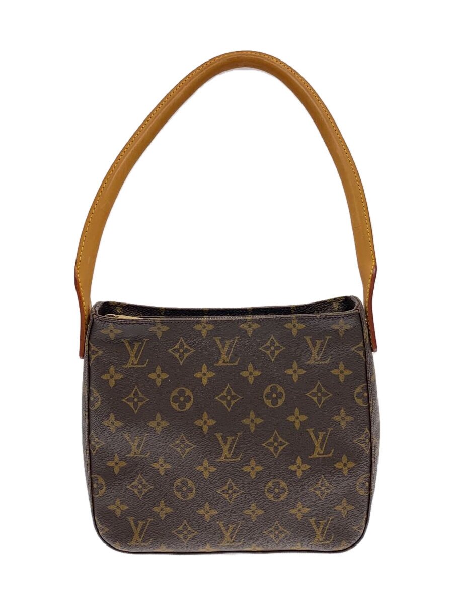 LOUIS VUITTON◆ルーピングMM_モノグラム・キャンバス_BRW/PVC/BRW