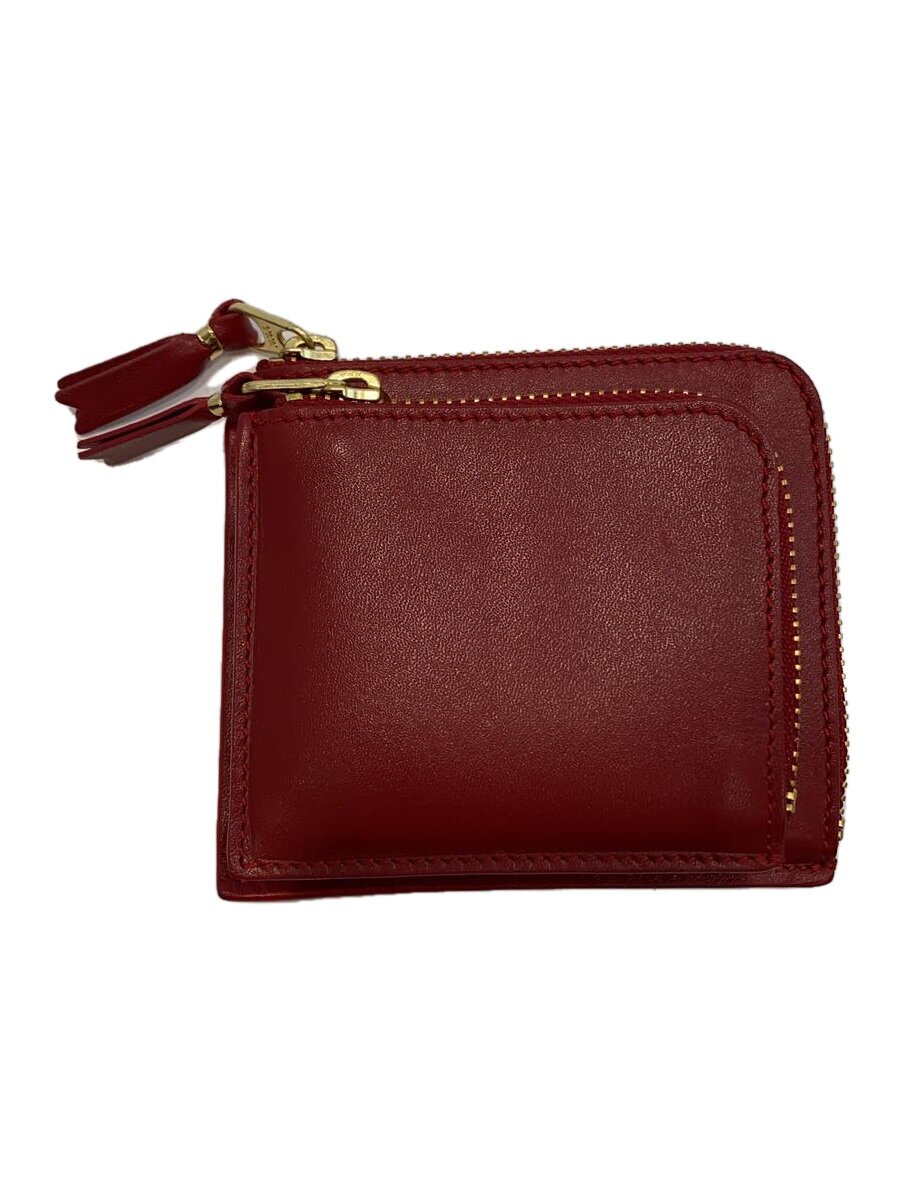 Wallet COMME des GARCONS◆コインケース/レザー/RED/無地/レディース/SA3100OP