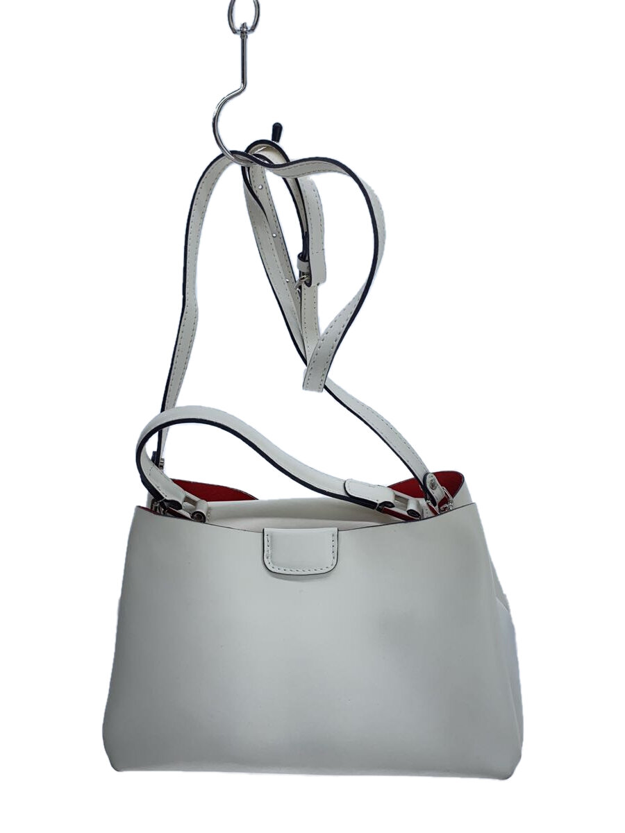 【中古】GIANNI CHIARINI◆ショルダーバッグ/レザー/WHT/無地//【バッグ】(4.0)