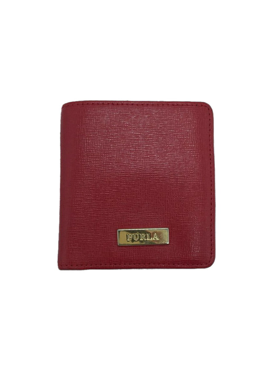 【中古】FURLA◆2つ折り財布/レザー/R