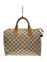 【中古】LOUIS VUITTON◆スピーディ30_ダミエ・アズール_WHT/PVC/WHT【バッグ】