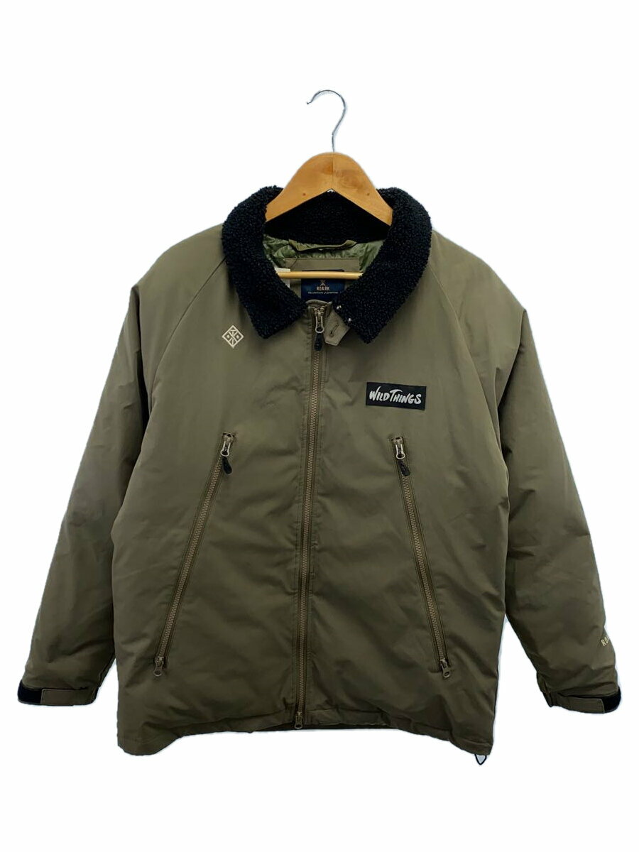 【中古】WILDTHINGS◆ダウンジャケット/L/ポリエステル/KHK/RJJ560/×ROARK/HAPPY JACKET【メンズウェア】