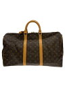 【中古】LOUIS VUITTON◆キーポル・バンドリエール50_モノグラム・キャンバス_BRW/PVC/BRW/総柄【バッグ】
