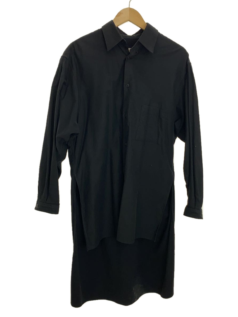 【中古】yohji yamamoto POUR HOMME◆長袖シャツ/3/コットン/BLK/HD-B99-999【メンズウェア】