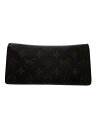 【中古】LOUIS VUITTON◆ポルト・フォイユ・ブラザ_モノグラム・キャンバス/BRW/PVC/BRW/総柄/メンズ/M66540【服飾雑貨他】