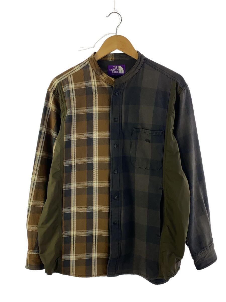 THE NORTH FACE PURPLE LABEL◆S/S PLAID PATCHWORK SHIRT/S/コットン/BRW/チェック