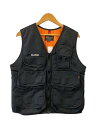 【中古】ALPHA INDUSTRIES◆ナイロンベスト/M/ナイロン/BLK/01193514【メンズウェア】