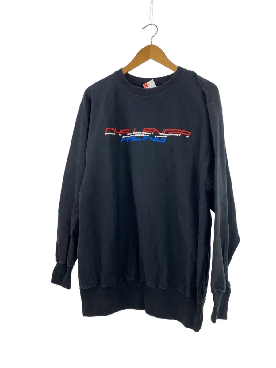 【中古】CHALLENGER◆スウェット/L/コットン/BLK/プリント/CLG-SW 023-008【メンズウェア】