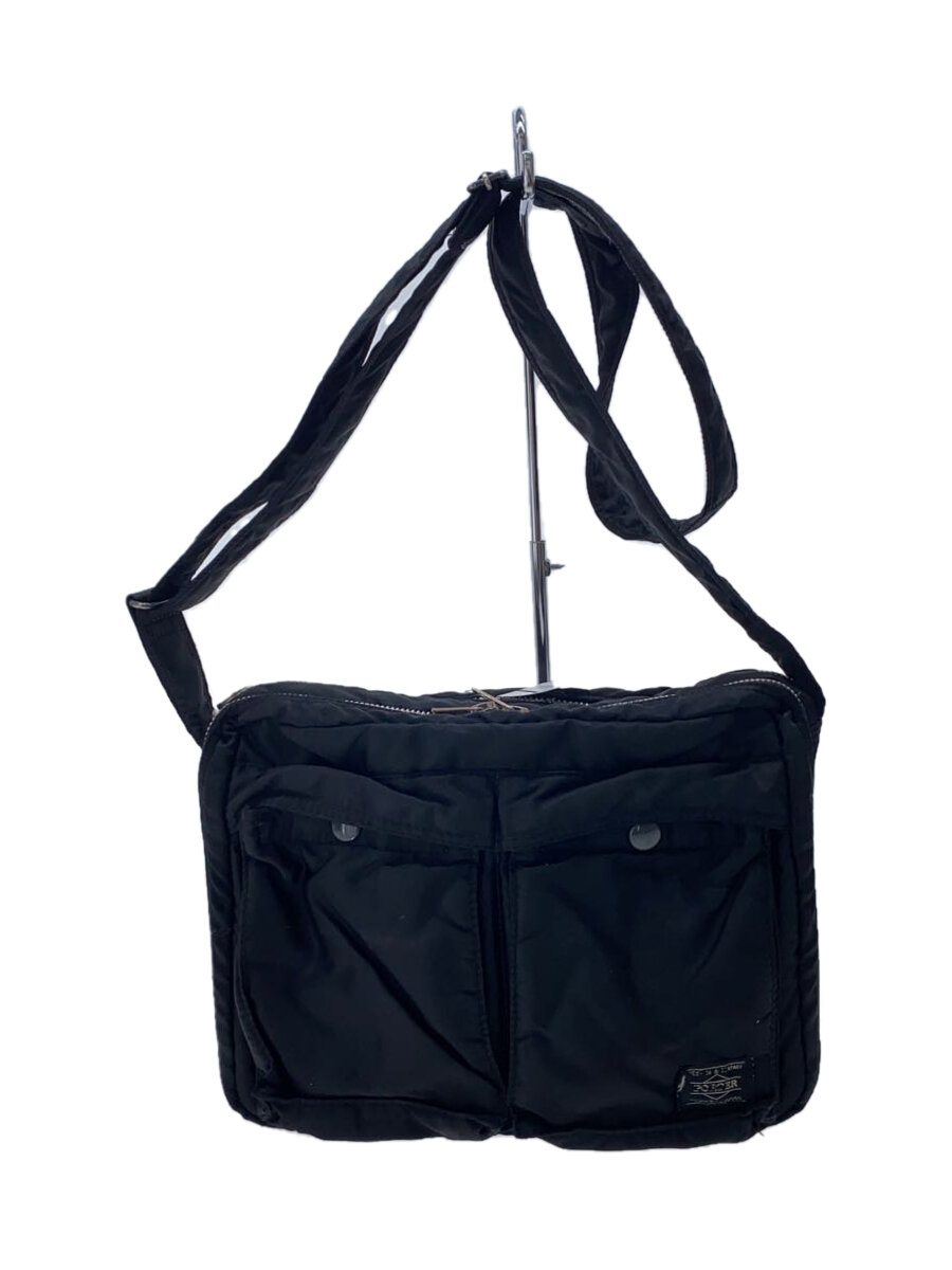 【中古】PORTER◆ショルダーバッグ/ナイロン/BLK【バッグ】