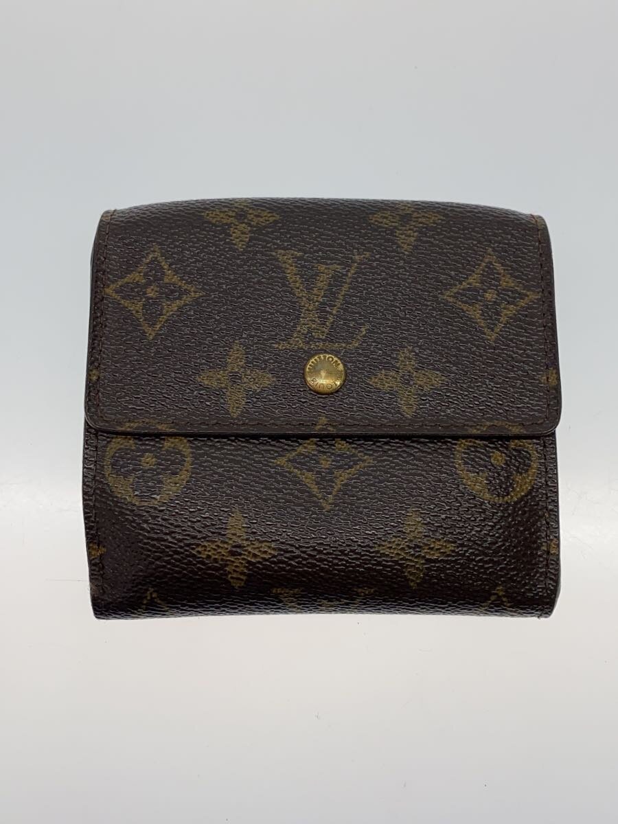 【中古】LOUIS VUITTON◆ポルト・モネ・ビエ・カルト・クレディ_モノグラム・キャンバス_BRW/PVC/BRW/メンズ【服飾雑貨他】