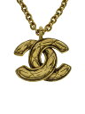 【中古】CHANEL◆OLD CHANEL/ネックレス/ココマーク/マトラッセ/チェーン/GLD/トップ有/レディース【服飾雑貨他】