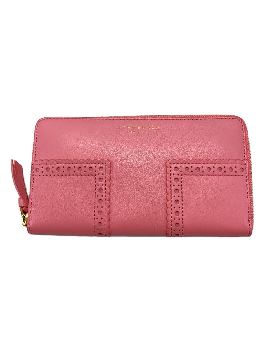 【中古】TORY BURCH◆長財布/--/PNK/無地/レディース/36767【服飾雑貨他】