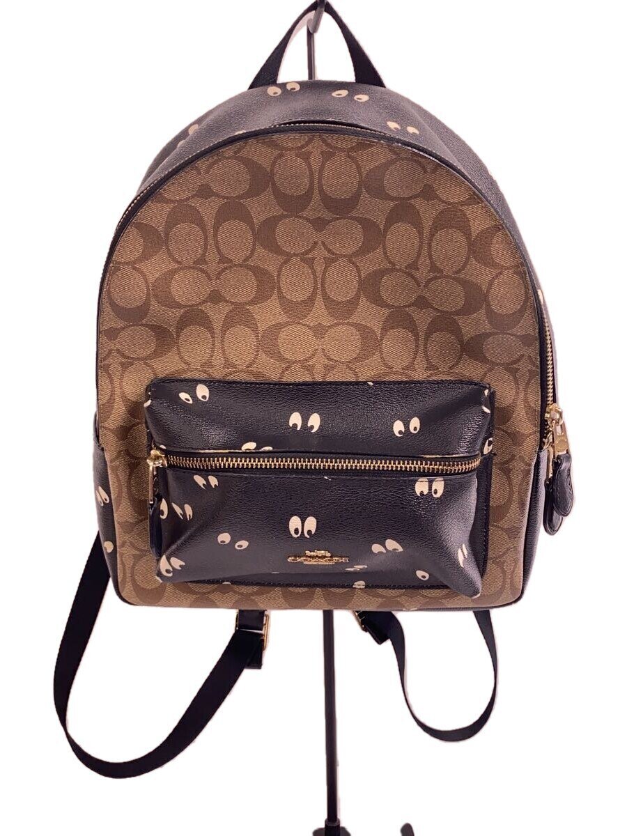 【中古】COACH◆リュック/--/BLK//【バ