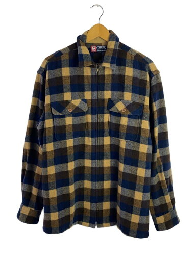 【中古】CHAPS RALPH LAUREN◆ウールチェックジップアップジャケット/L/ウール/チェック/1539-4348【メンズウェア】 【中古】CHAPS RALPH LAUREN◆ウールチェックジップアップジャケット/L/ウール/チェック/1539-4348【メンズウェア】