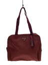 【中古】PRADA◆トートバッグ/ナイロン/RED//【バッグ】