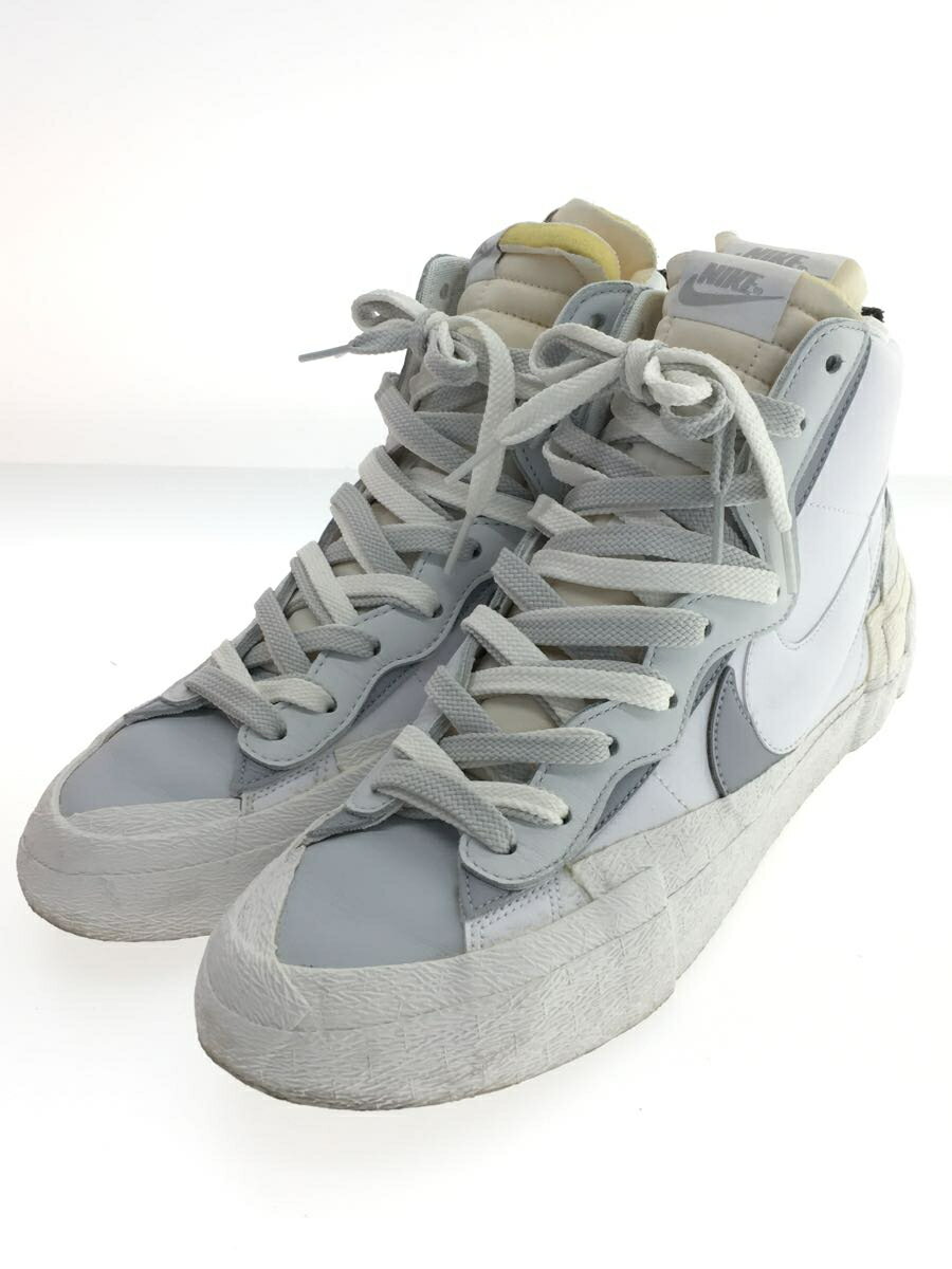 【中古】NIKE◆BLAZER MID SACAI/ブレーザーミッドサカイ/ホワイト/BV0072-100/28cm/ホワイト【シューズ】