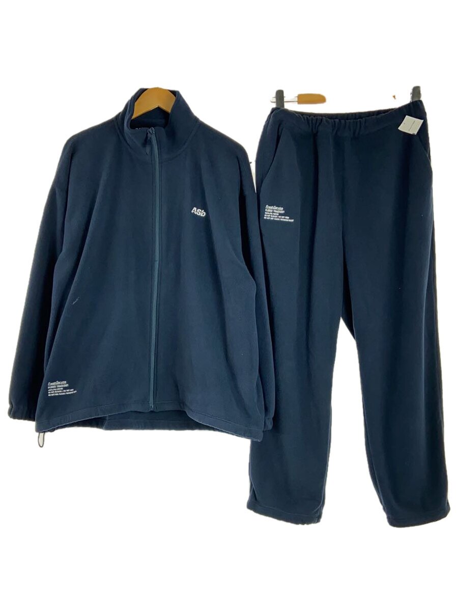 FreshService◆セットアップ/M/ポリエステル/ネイビー/FSC243-60199AS/FLEECE TRACKSUIT