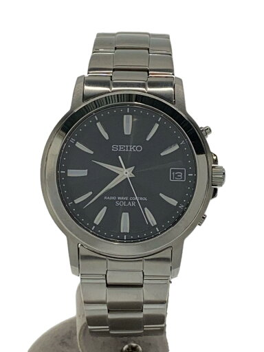 【中古】SEIKO◆ソーラー腕時計/アナログ/ステンレス/BLK/SLV/7B52-0AF0【服飾雑貨他】 【中古】SEIKO◆ソーラー腕時計/アナログ/ステンレス/BLK/SLV/7B52-0AF0【服飾雑貨他】