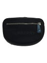 【中古】BURBERRY◆ロゴ/ショルダーバッグ/ウエストバッグ/ポーチ/ポリエステル/BLK【バッグ】