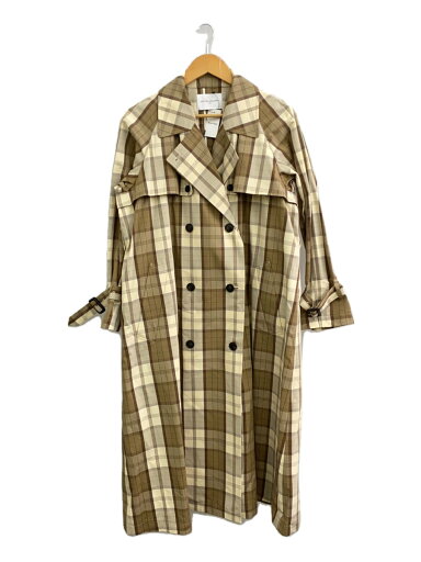 【中古】UNITED ARROWS◆トレンチコート/38/コットン/BRW/チェック【レディースウェア】 【中古】UNITED ARROWS◆トレンチコート/38/コットン/BRW/チェック【レディースウェア】