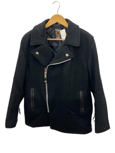【中古】Schott◆ウールジャケット/36/ウール/BLK/無地/7098【メンズウェア】 【中古】Schott◆ウールジャケット/36/ウール/BLK/無地/7098【メンズウェア】