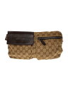 【中古】GUCCI◆ウエストバッグ_GGキャンバス/キャンバス/BRW【バッグ】