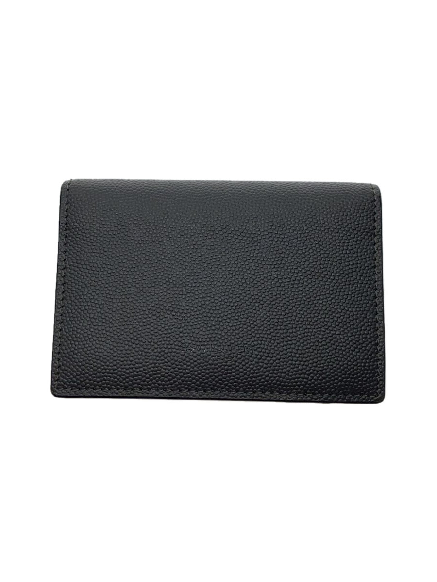 【中古】SAINT LAURENT◆カードケース/レザー/GRY/メンズ【服飾雑貨他】