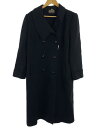 【中古】Agnona◆ユニセックス/ステンカラーコート/FREE/ブラック【レディースウェア】(4)