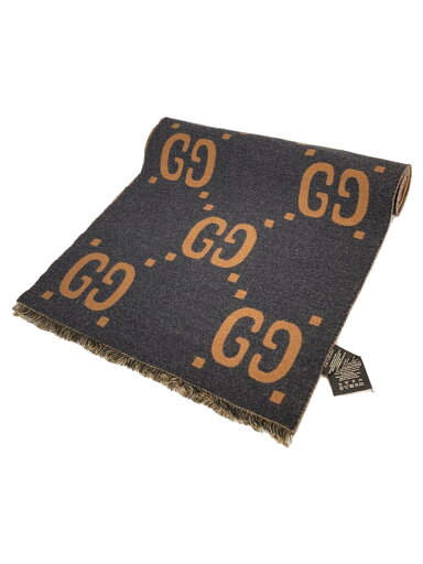 【中古】GUCCI◆マフラー/ウール/BRW/総柄/メンズ【服飾雑貨他】 【中古】GUCCI◆マフラー/ウール/BRW/総柄/メンズ【服飾雑貨他】
