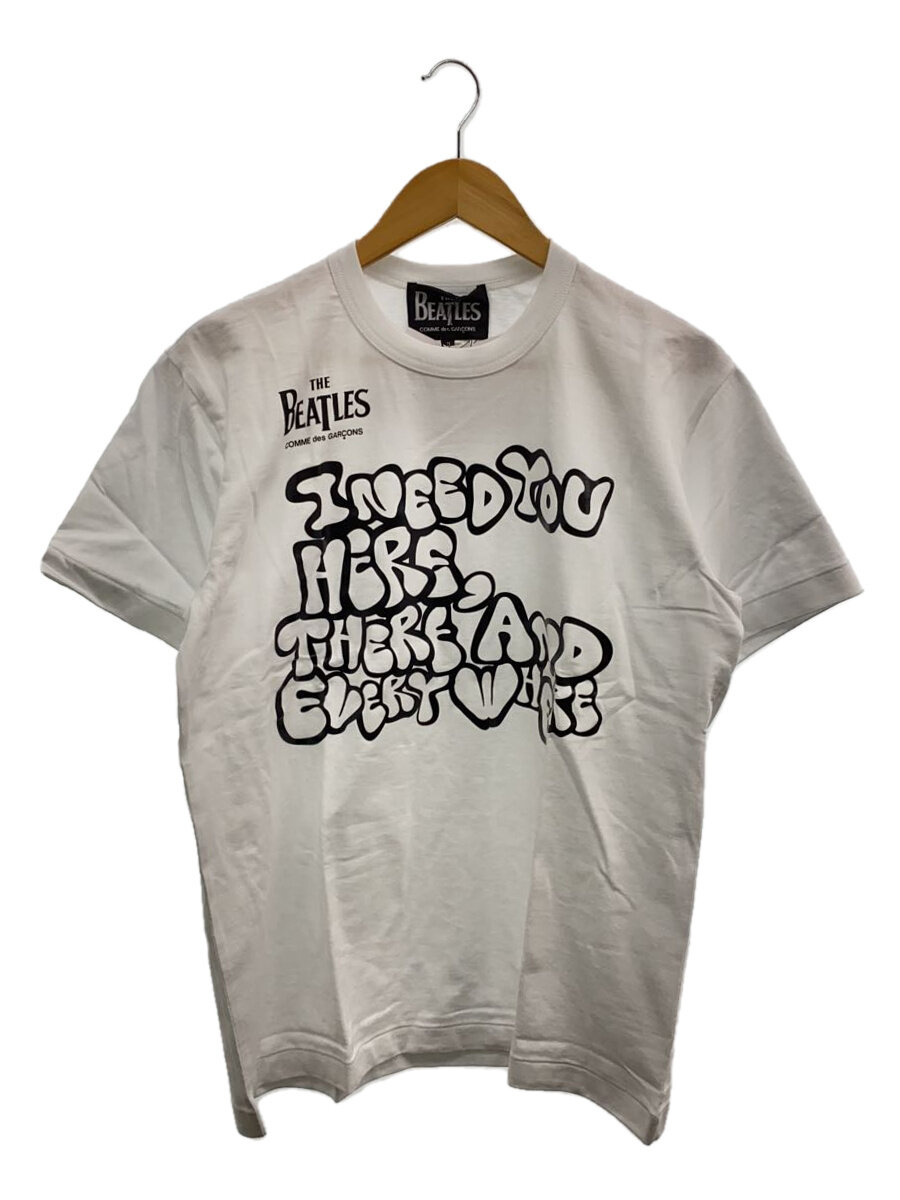 【中古】THE BEATLES COMME des GARCONS◆Tシャツ/XL/コットン/WHT/プリント/VZ-T033-051-2【メンズウェア】