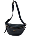 【中古】COACH◆ウエストバッグ/レザー/BLK/無地/F48738【バッグ】