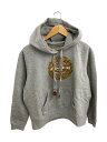 【中古】COACH◆パーカー/S/コットン/GRY/プリント【メンズウェア】
