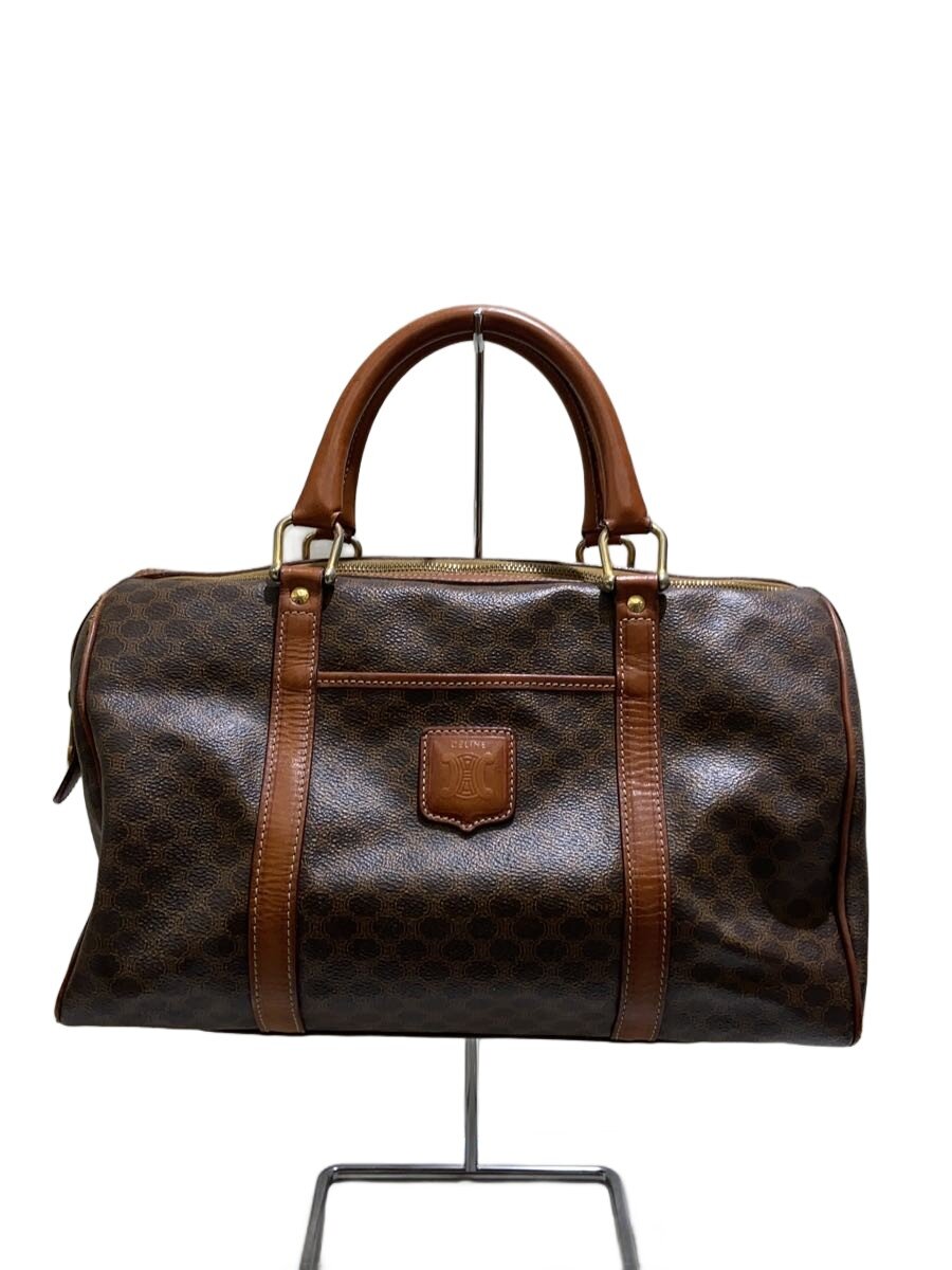 【中古】CELINE◆ボストンバッグ/PVC/BRW/総柄/内側ベタ・スレ・キズ・ヨゴレ【バッグ】