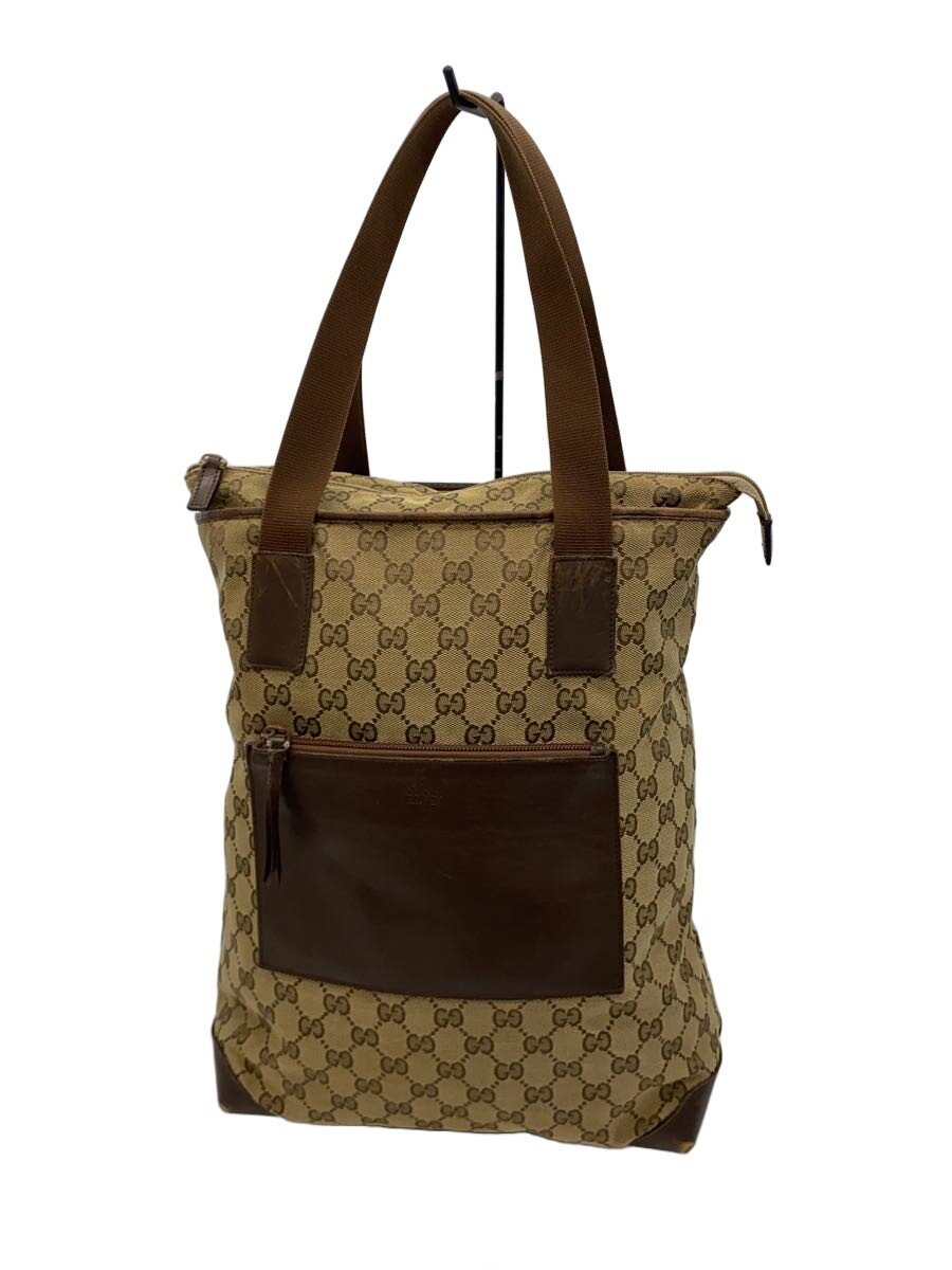 GUCCI - 【中古】GUCCI◆トートバッグ_GGキャンバス/--【バッグ】